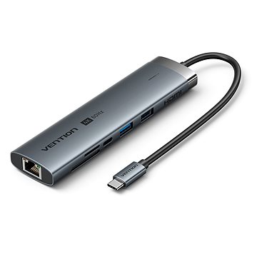 Vention 9-in-1 USB-C to HDMI / USB-C / USB 3.0 / USB 2.0 / RJ45 / SD/TF / 3.5mm / PD Docking Station
Vention 9-in-1 USB-C to HDMI / USB-C / USB 3.0 / USB 2.0 / RJ45 / SD/TF / 3.5mm / PD Docking Station