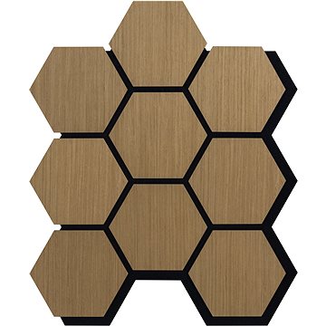 ALFIstyle Akustický panel s dřevěnou dýhou - Hexagon - dekor dub hnědý 79,8 × 66 cm
ALFIstyle Akustický panel s dřevěnou dýhou - Hexagon - dekor dub hnědý 79,8 × 66 cm