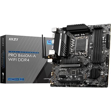 Obrázok MSI MB Sc LGA1700 PRO B660M-A WIFI DDR4, Intel B660, 4xDDR4, 2xDP, 2xHDMI, WI-FI, mATX, PRO B660M-A WIFI DDR4