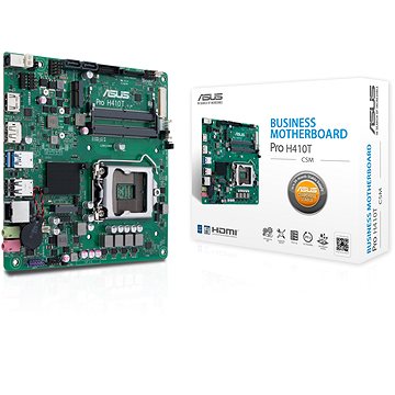 Obrázok ASUS MB Sc LGA1200 PRO H410T/CSM, Intel H410, 2xSO-DIMM DDR4, HDMI, mini ITX, 90MB1580-M0EAYC