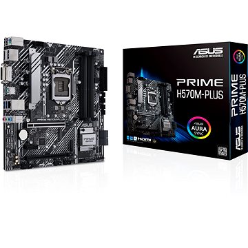 Obrázok ASUS MB Sc LGA1200 PRIME H570M-PLUS, Intel H570, 4xDDR4, 1xDP, 1xHDMI, 1xDVI, mATX, 90MB16W0-M0EAY0