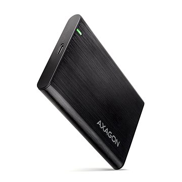 Obrázok AXAGON EE25-A6C, screwless RAW alu box 2,5 HDD/SSD, SuperSpeed USB-C 5 Gbps