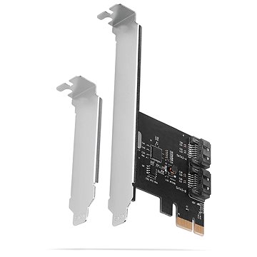 Obrázok AXAGON PCES-SA2N, radič PCIe - 2x interný SATA 6G port, ASM1061, SP & LP, PCES-SA2N