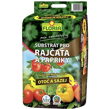 Obrázok SUBSTRAT AGRO FLORIA NA RAJCATA A PAPRIKY 40L /7027011/