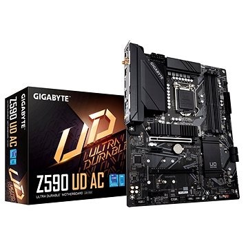 Obrázok GIGABYTE MB Sc LGA1200 Z590 UD AC, Intel Z590, 4xDDR4, 1xDP, WI-FI, Z590 UD AC