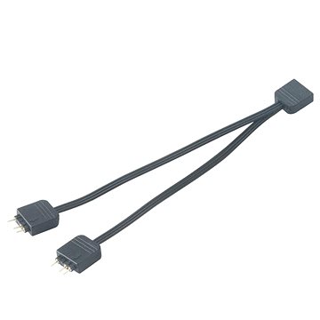 Obrázok AKASA rozbočovač pro RGB LED 1x female/2x male, 2ks v balení, černá, AK-CBLD08-KT02