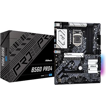 Obrázok ASRock MB Sc LGA1200 B560 PRO4, Intel B560, 4xDDR4, 1xDP, 1xHDMI, B560 PRO4