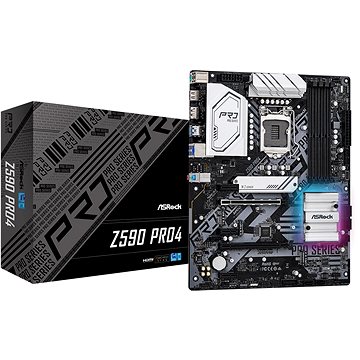 Obrázok ASRock MB Sc LGA1200 Z590 PRO4, Intel Z590, 4xDDR4, 1xDP, 1xHDMI, Z590 PRO4