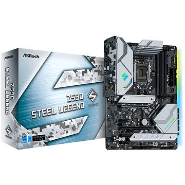 Obrázok ASRock MB Sc LGA1200 Z590 STEEL LEGEND, Intel Z590, 4xDDR4, 1xDP, 1xHDMI, Z590 STEEL LEGEND