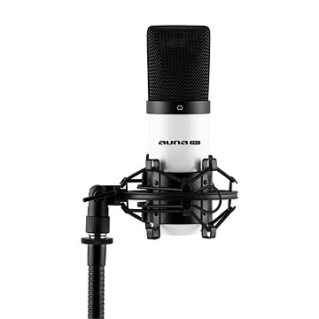 Obrázok Auna MIC-900WH, biely, USB, kondenzátorový mikrofón, kardioidný, štúdiový