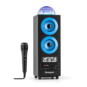 Obrázok Auna DiscoStar Blue, prenosný 2.1 bluetooth reproduktor, USB, akumulátor, LED, mikrofón