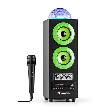 Obrázok Auna DiscoStar Green, prenosný 2.1 bluetooth reproduktor, USB, akumulátor, LED, mikrofón