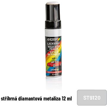 Obrázok Opravná tužka na lak - strieborná diamantová metalíza (12ml) MOTIP