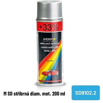 Obrázok Akrylový autolak - strieborná diamantová metalíza (150ml) MOTIP