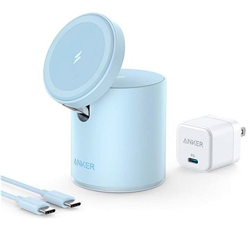 Obrázok Anker PowerWave Mag-Go 2-in-1 Dock (B2568331) modrá