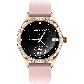 Obrázok ARMODD Candywatch Crystal 2 zlaté s ružovým remienkom (9025)