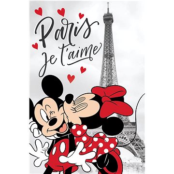 Obrázok Detská deka Minnie Mouse v Paríži 100x150 cm Fleece Jerry Fabrics