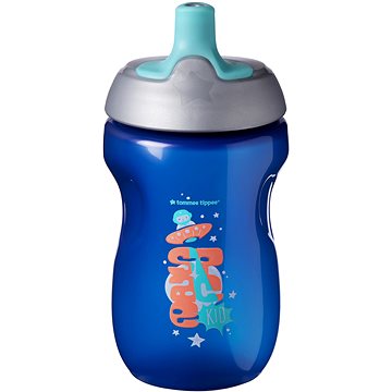 Obrázok Tommee Tippee netečúca športová fľaša 12 mes.+, Blue, 300 ml (5010415471574)