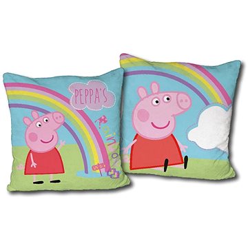 Obrázok Jerry Fabrics vankúšik Peppa Pig a dúha 40 x 40 cm