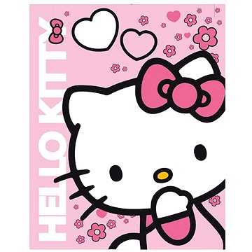 Obrázok KAUFMANN Detská obojstranná auto deka Hello Kitty 120x150 cm