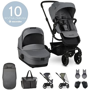 Obrázok EASYWALKER Set kočík kombinovaný  Harvey3 Fossil Grey s príslušenstvom