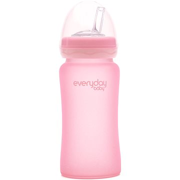 Obrázok Everyday Baby Fľaša sklo so slamkou 240ml Rose pink
					
				