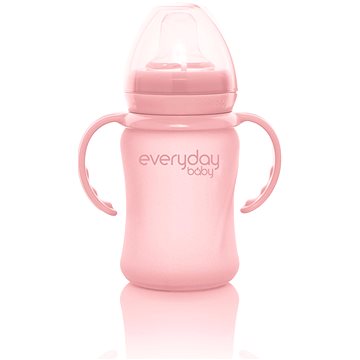 Obrázok EverydayBaby Hrneček sklo Healthy+ 150 ml Rose Pink (7350077263130)