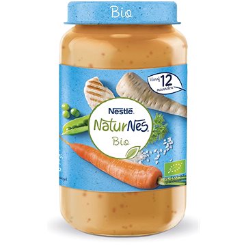 Obrázok NESTLÉ NaturNes BIO Paštrnák, hrášok a mrkva s ryžou a kuracím mäsom 250 g