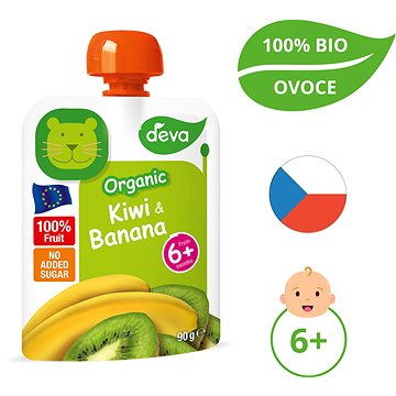 Obrázok DEVA bio kivi, banán 90 g (8591119003706)