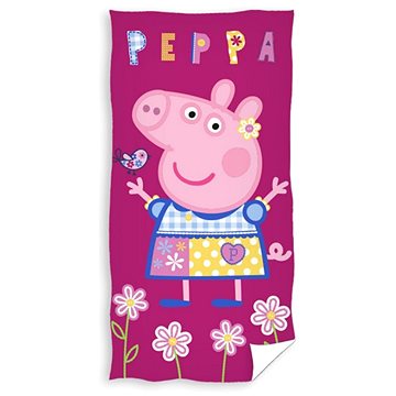 Obrázok TipTrade Detská osuška Prasiatko Peppa Modelka, 70 x 140 cm