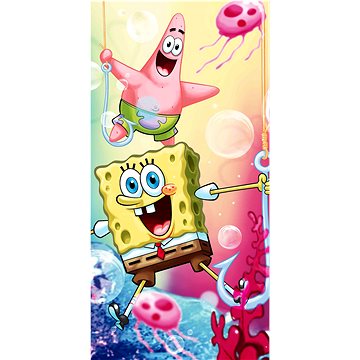 Obrázok Jerry Fabrics Osuška Sponge Bob 012, 70 x 140 cm