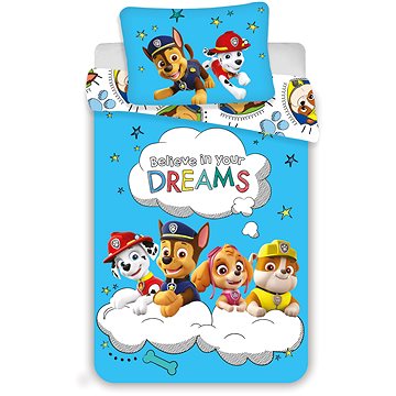 Obrázok Jerry Fabrics Detské bavlnené obliečky do postieľky Paw Patrol 276 , 100 x 135 cm, 40 x 60 cm