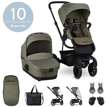 Obrázok EASYWALKER Set XXL kočík kombinovaný  Harvey3 Sage Green s príslušenstvom