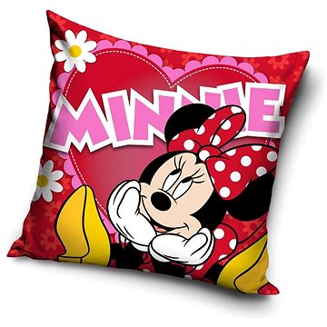 Obrázok CARBOTEX povlak na polštářek Minnie Big Heart 40×40 cm (5902689460791)