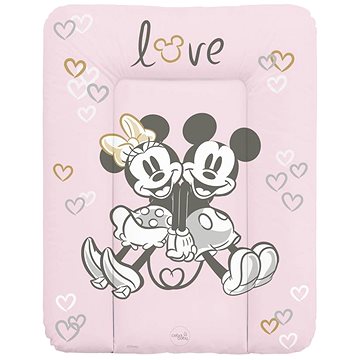 Obrázok CEBA Podložka prebaľovacia mäkká na komodu 50x70 Disney Minnie & Mickey Pink