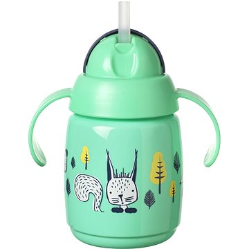 Obrázok Tommee Tippee Superstar so slamkou 6m+ Green, 300 ml (5010415478306)