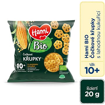 Obrázok HAMI BIO Chrumky šošovicové s lahodnou kukuricou 20 g, 10+