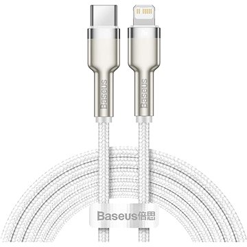 Obrázok Baseus Cafule Series nabíjecí / datový kabel USB-C na Lightning PD 20W 2m, bílá, CATLJK-B02