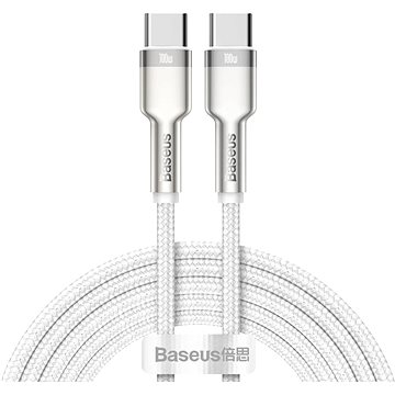 Obrázok Baseus Cafule kábel USB-C / USB-C 100W 5A 2m, biele (CATJK-D02)