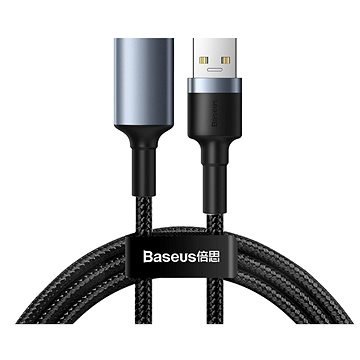 Obrázok Baseus prodlužovací USB 3.0 kabel Male-Female 2A, 1m tmavě šedá CADKLF-B0G