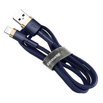 Obrázok Baseus Cafule nabíjecí / datový kabel USB na Lightning 1,5A 2m, zlatá-modrá, CALKLF-CV3