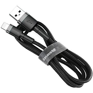 Obrázok Baseus Cafule kábel USB / Lightning QC3.0 2m, sivý (CALKLF-CG1)