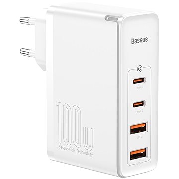 Obrázok Baseus GaN2 Pro Quick Charger 2× USB + 2× USB-C 100 W  White (CCGAN2P-L02)