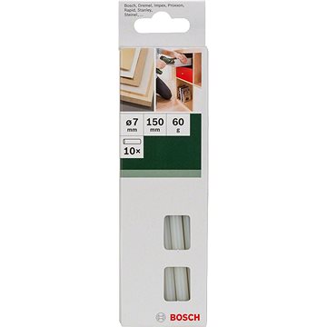 Obrázok Lepiace tyčinky Bosch Accessories 2609256A03, Ø 7 mm, délka 150 mm, 10 ks, transparentná (mliečna)