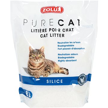 Obrázok Podestýlka PURECAT natural silica 8l Zolux