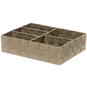 Obrázok Organizér na bielizeň a doplky Compactor TEX - 5-dielny, 32 x 25 x 8 cm, Taupe sivo-béžový)