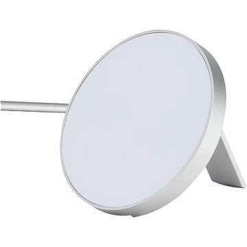 Obrázok COTEetCI magnetická bezdrôtová nabíjačka 15 W (MagSafe) so stojančekom WS-35 strieborná (32102-TS)