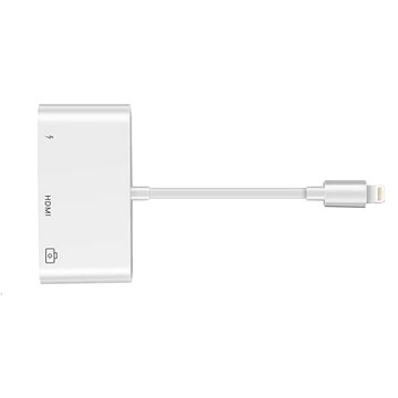 Obrázok COTEetCI adaptér 3 v 1 Lightning na HDMI, USB-A a Lightning (33007)