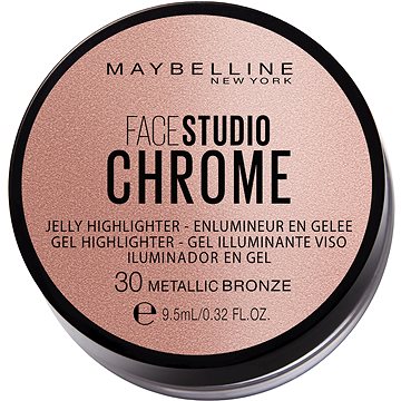 Obrázok Maybelline Face Studio Chrome Jelly Highlighter gélový rozjasňovač odtieň 30 Metallic Bronze 9,5 ml