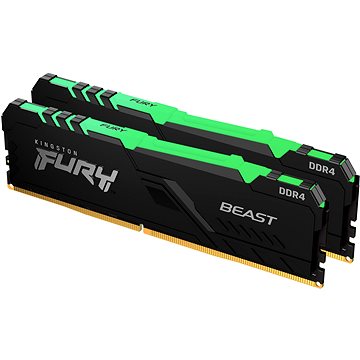 Obrázok Kingston FURY 16 GB KIT DDR4 3000 MHz CL15 Beast RGB (KF430C15BBAK2/16)